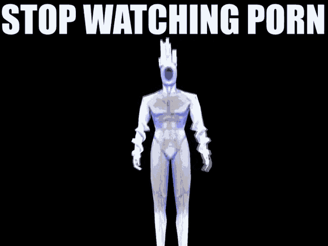 a picture of a person with the words stop watching porn on the bottom