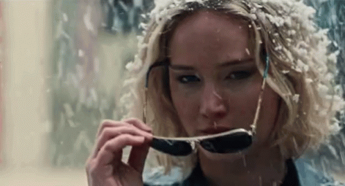 Jennifer Lawrence Puts Shades On GIF - Jennifer Lawrence Puts Shades On Snow GIFs