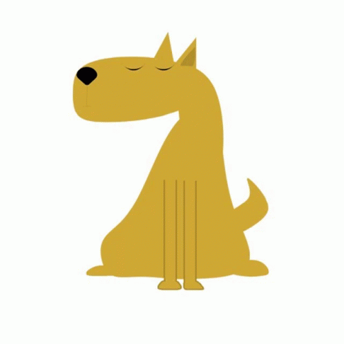 Dog Wagging Tail Yellow Dog GIF