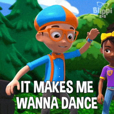 It Makes Me Wanna Dance Blippi GIF - It Makes Me Wanna Dance Blippi Blippi Wonders - Educational Cartoons For Kids GIFs