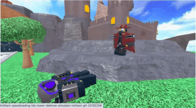 a screenshot of a video game with the url military-speedloading-ts-tower-defense-simulator-militant-gif-20192208