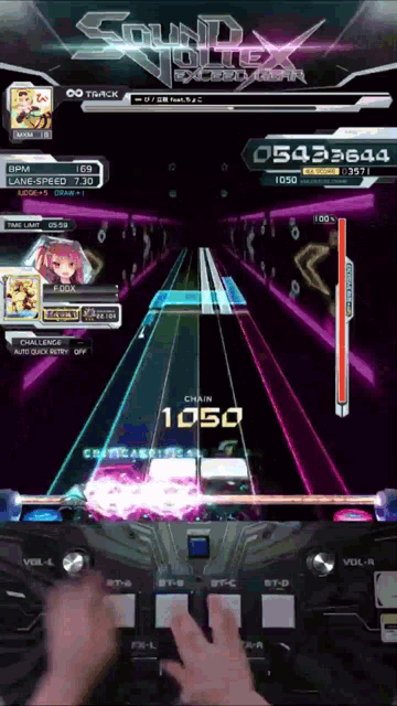 a person is playing a video game called soundbitex