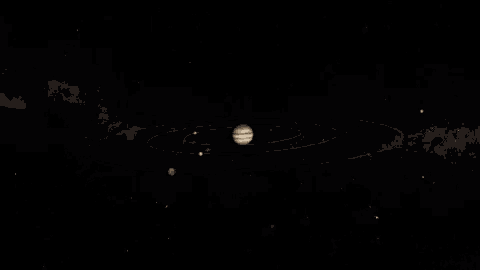 a computer generated image of jupiter and ecliptic in space