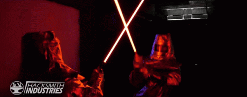 Duel The Hacksmith GIF - Duel The Hacksmith Real Burning Lightsaber GIFs
