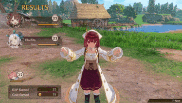 a screenshot of a video game shows the results of the game