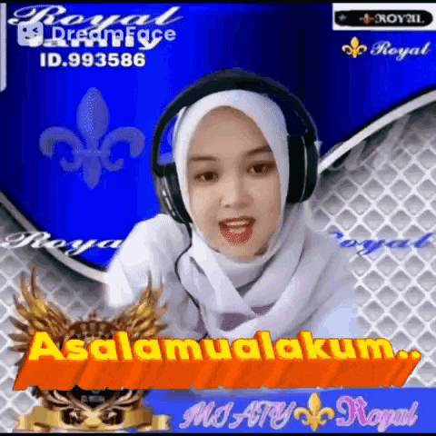 a woman wearing headphones and a hijab says assalamualaikum