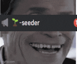a picture of a man 's face with a banner that says -seeder