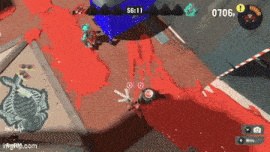 an aerial view of a video game with a time of 56 11