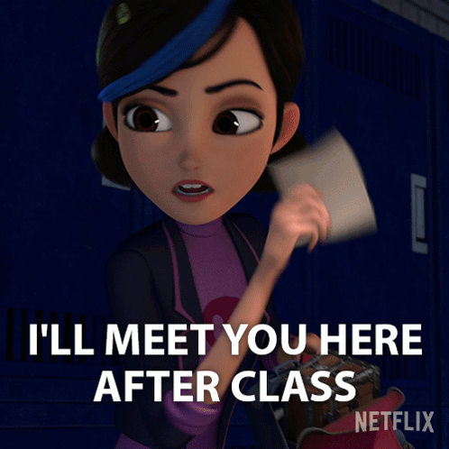 Ill Meet You Here After Class Claire Nunez GIF - Ill Meet You Here After Class Claire Nunez Trollhunters Tales Of Arcadia GIFs