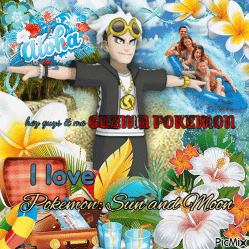 a picture of a cartoon character with the words " i love pokemon sun and moon "