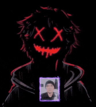 a drawing of a lightning strike with a picture of a person in the middle