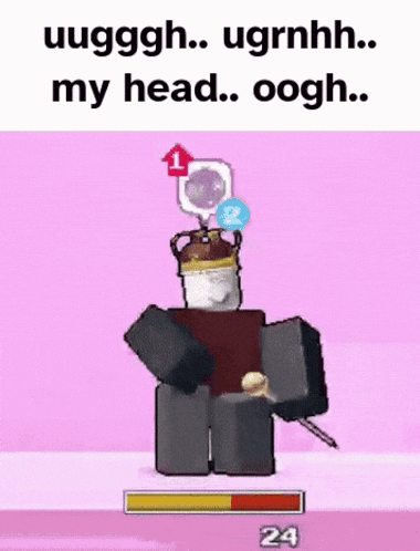 a cartoon character has a crown on top of his head and says ' uuggh ' on the bottom