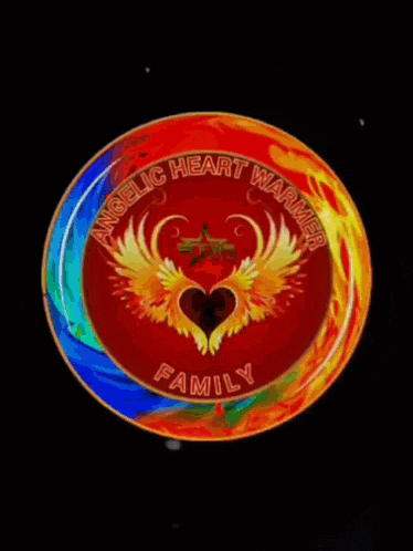 an angelic heart warmer family logo with a heart in the center