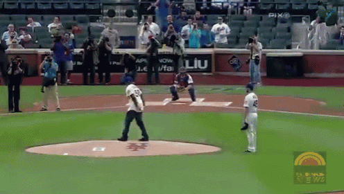 Why 50 Is A Rapper GIF - Baseball First Pitch GIFs