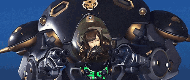 a robot with the letters aoa on the top of it