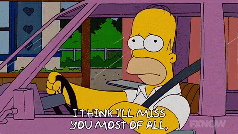 Homer Simpson Miss You GIF - Homer Simpson Miss You I Think Ill Miss You GIFs