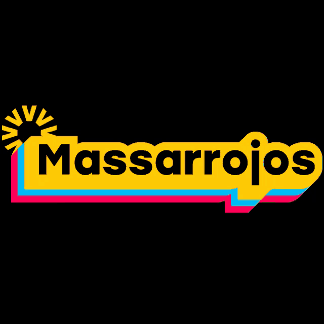 a colorful logo for massarrojos with a sun