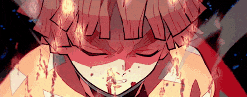 a close up of a cartoon character 's face with blood coming out of his nose .