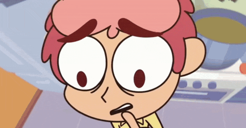 a close up of a cartoon character making a face