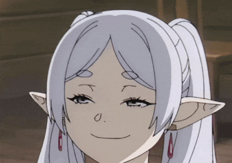 a close up of a cartoon character with white hair