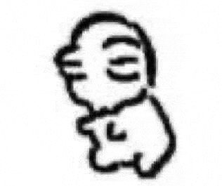 a black and white drawing of a cartoon character with a euro sign on its face .