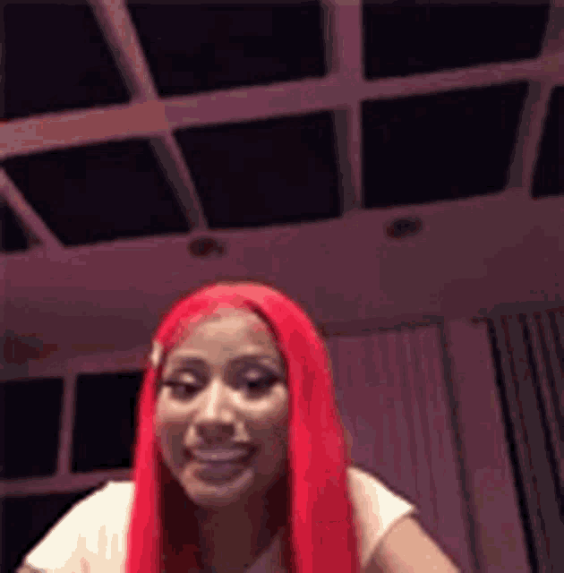 Nicki Minaj Laughing Nicki Minaj Laughing Red Hair Discover And Share S 