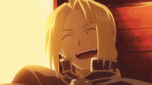 a cartoon character is laughing with his mouth wide open