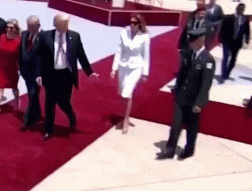 Donald Trump Melania Trump GIF - Donald Trump Melania Trump Walking GIFs