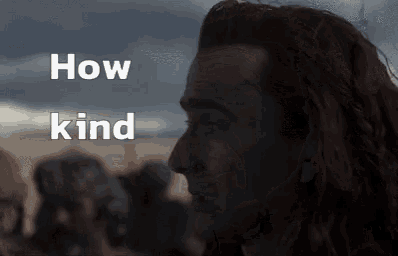 a close up of a man 's face with the words how kind above it