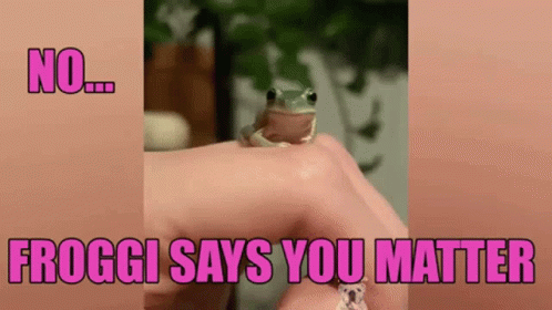 Frog Froggi Says You Matter GIF