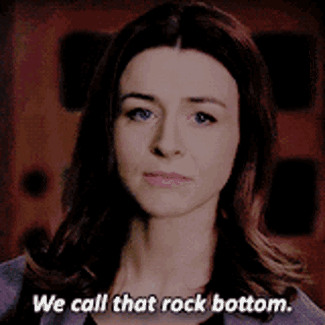 Greys Anatomy Amelia Shepherd GIF - Greys Anatomy Amelia Shepherd We Call That Rock Bottom GIFs