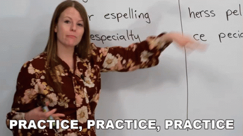 Practice Practice Practice Emma GIF - Practice Practice Practice Emma Engvid GIFs