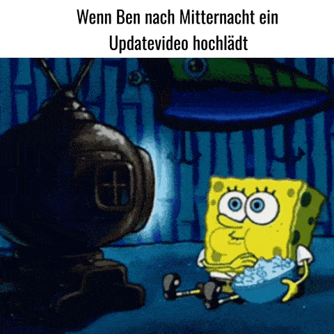 a cartoon of spongebob sitting in front of a tv