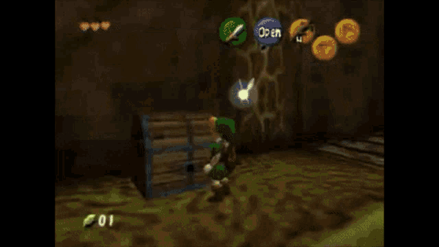 a video game screen shows a person holding a sword in their hand