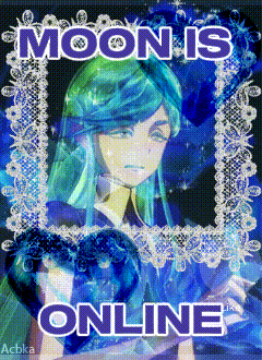 a poster that says moon is online with a picture of a woman