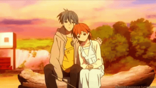 Boy With Girl Boy With Girl At Sunset Anime GIF - Boy With Girl Boy With Girl At Sunset Anime Anime Gif GIFs