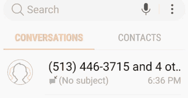 a phone screen shows a phone number and a conversation