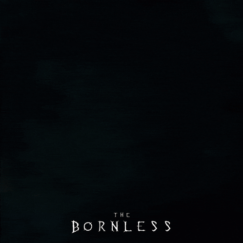 a poster for the bornless shows a skeleton in a dark forest