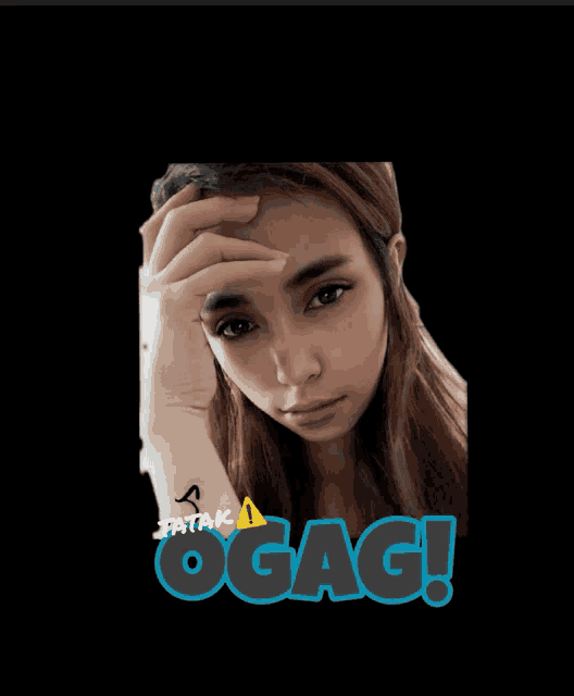 a picture of a woman with ogag written on the bottom right