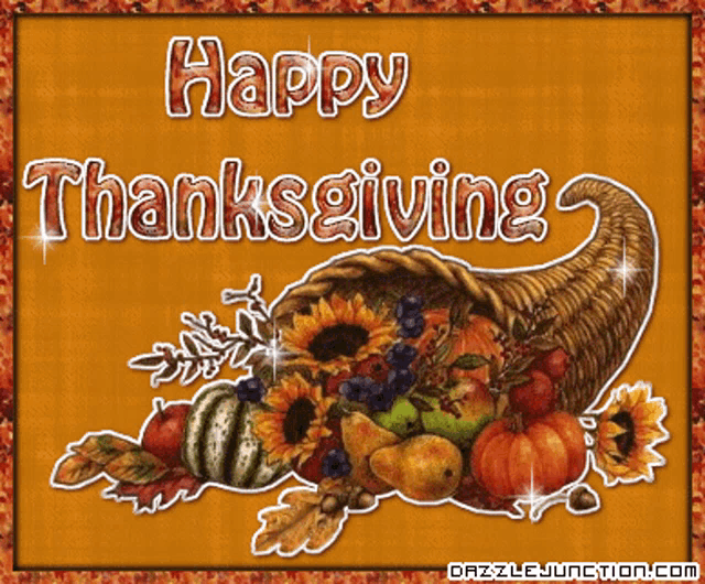 Happy Thanksgiving Sparkle GIF