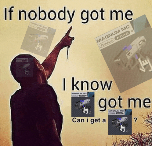 if nobody got me i know got me can i get a magnum mc standard