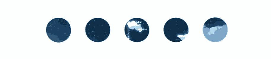 a row of circles showing different stages of the moon