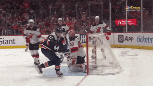 a hockey game is being broadcast on nbc sports