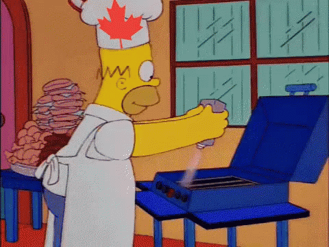 Canadian Barbecue GIF - The Simpsons Homer Simpson Grill GIFs