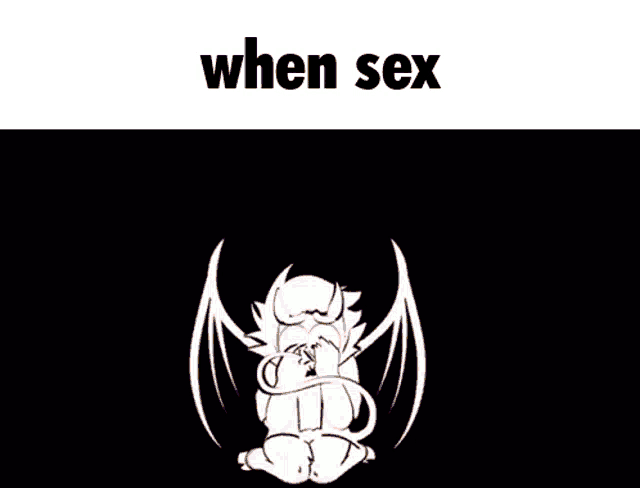 a cartoon of a devil and a man with the words when sex above them