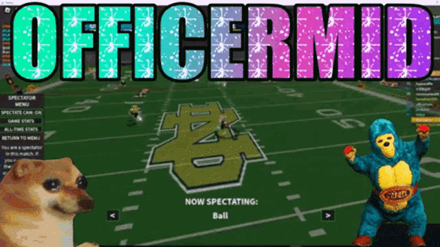 a video game called officer mid is being played
