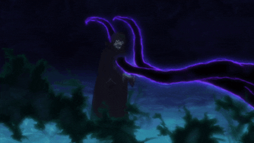 a dark purple background with a purple glow