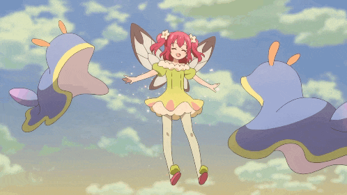 a fairy with wings is flying in the sky