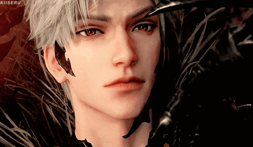 a close up of a person 's face with the name kiiseru on the bottom left