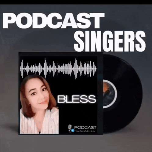 a picture of a woman on the cover of a podcast called podcast singers